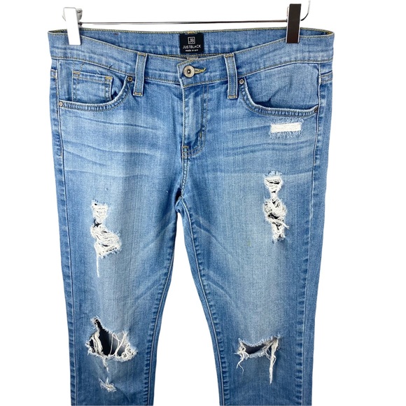 Just Black Distressed Mid Rise Ankle Jeans Size 26 - Picture 3 of 7